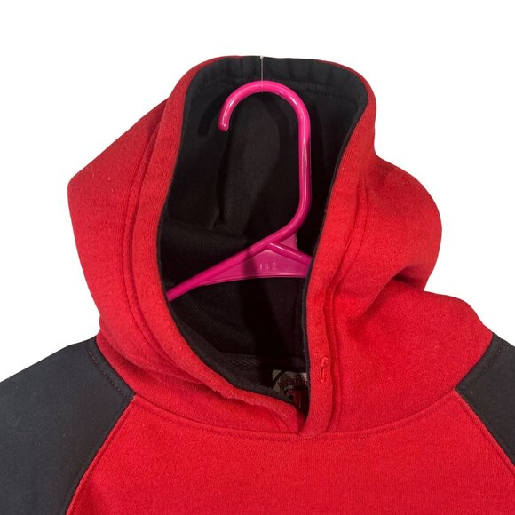 Brooklyn Xpress Boys Size 10/12 Red & Black Hoodie With Embroidered "B" Logo - Picture 3 of 14